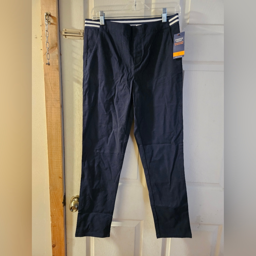 FRENCH TOAST GIRLS PULL ON UNIFORM PANT: NAVY: NEW WITH TAGS: SIZE 16 1/2 PLUS
